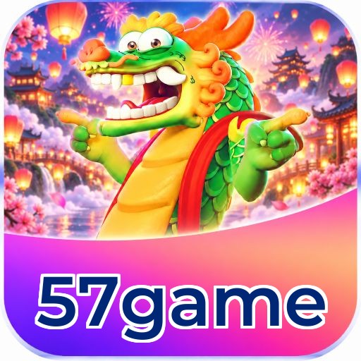 Interface da plataforma 57game mostrando slots populares e bônus de boas-vindas